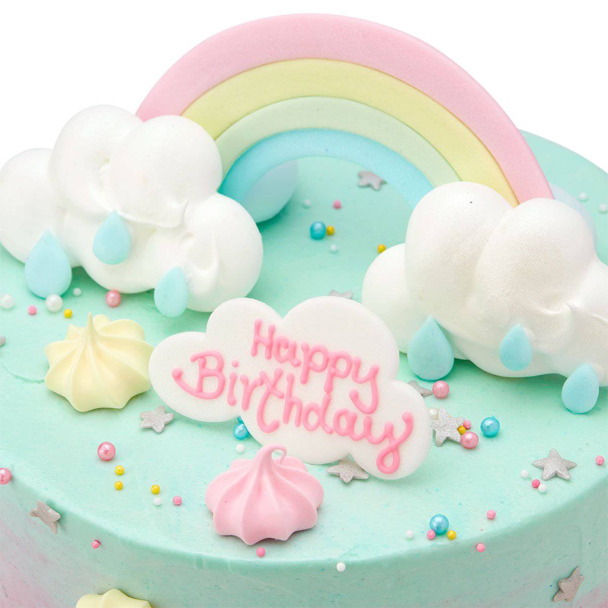 Rainbow & Clouds Two Tier Cake - Image 3