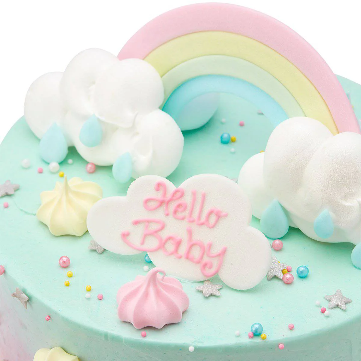Rainbow & Clouds Two Tier Cake - Image 4
